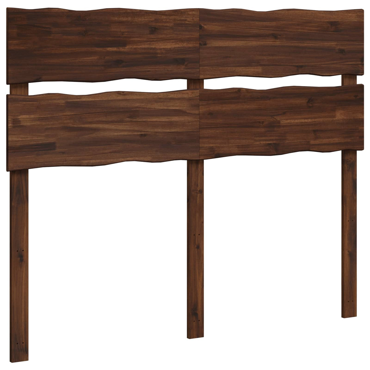 Sengegavl med levende kant ROSTOCK Mørk Brun 140 cm