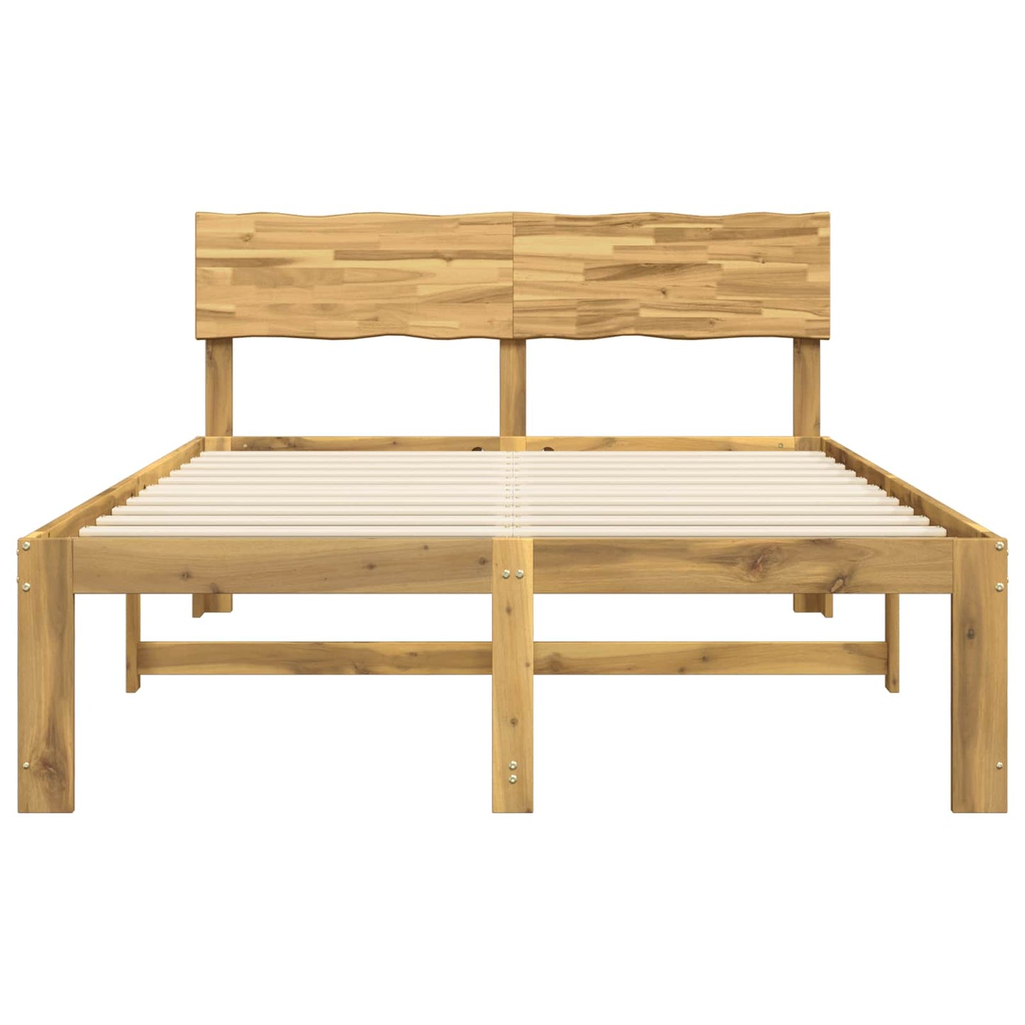 Dobbelt Sengestel med Hovedgærde ROSTOCK Hvid 120 x 190 cm