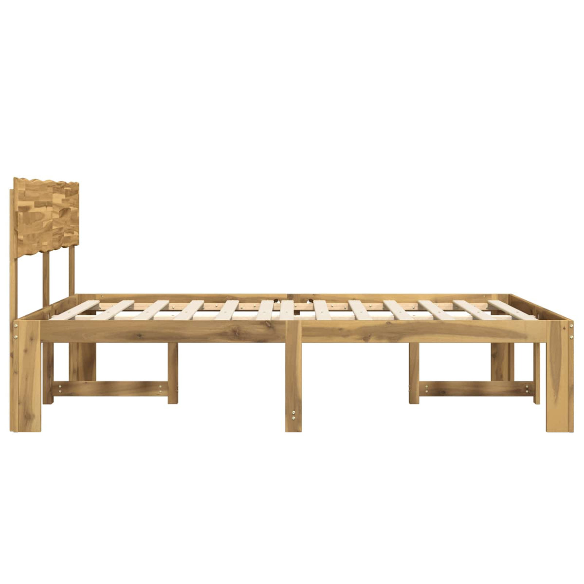 Dobbelt Sengestel med Hovedgærde ROSTOCK Hvid 120 x 190 cm