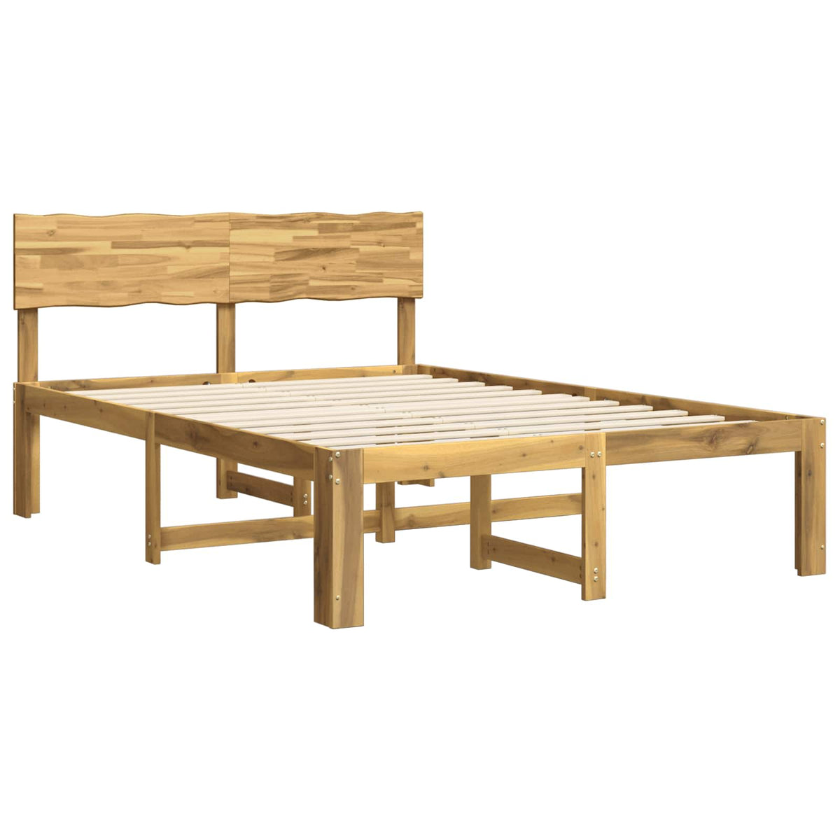 Dobbelt Sengestel med Hovedgærde ROSTOCK Hvid 135 x 190 cm