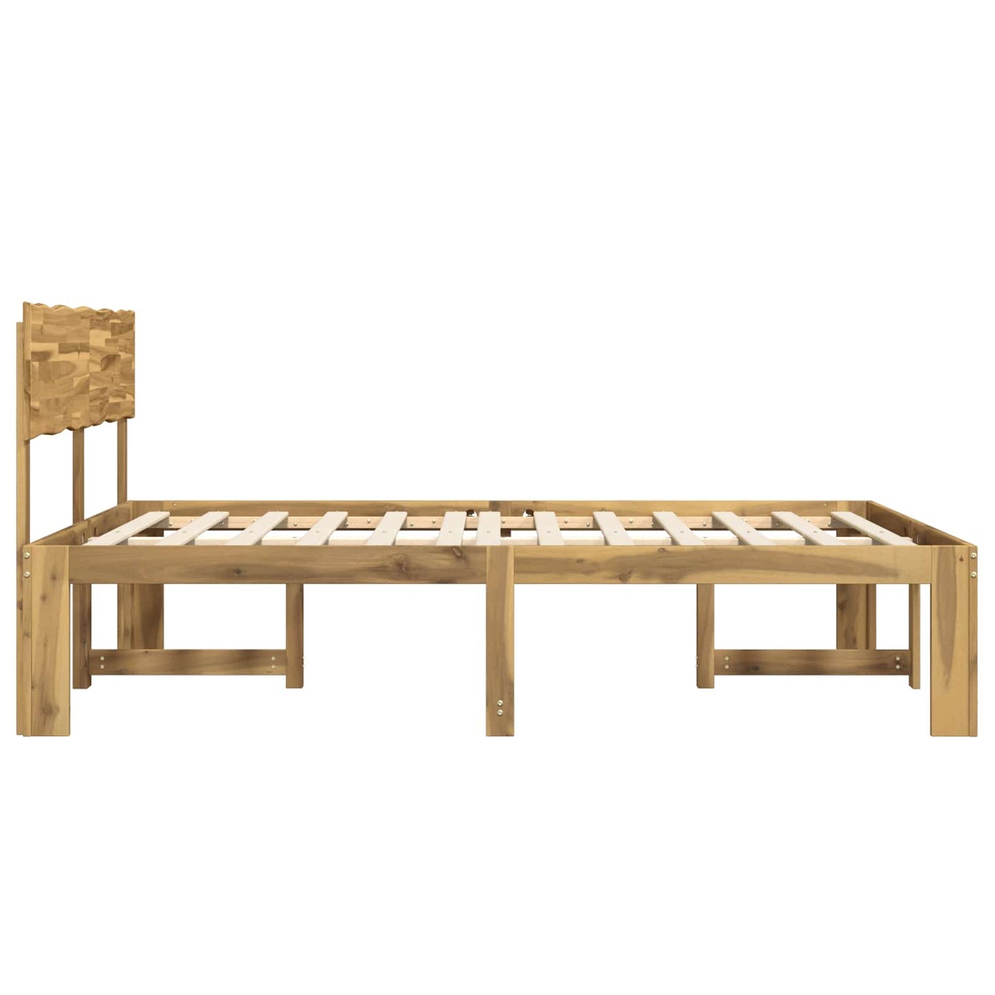 Dobbelt Sengestel med Hovedgærde ROSTOCK Hvid 135 x 190 cm