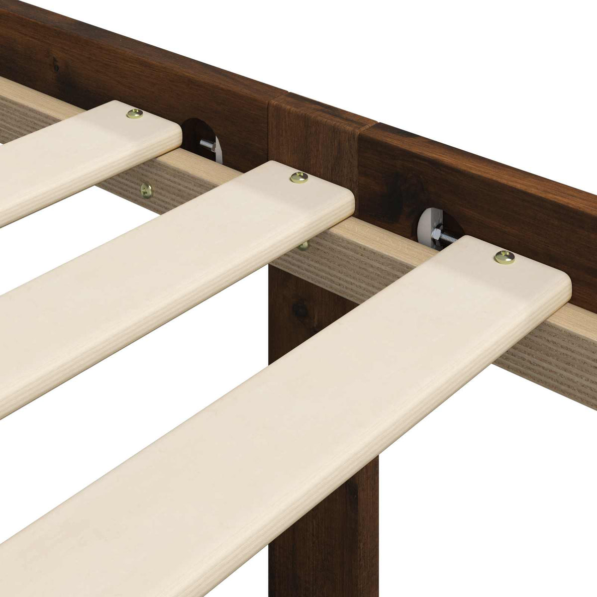 Enkelt Sengebund med Hovedgærde ROSTOCK Mørk Brun 100 x 200 cm