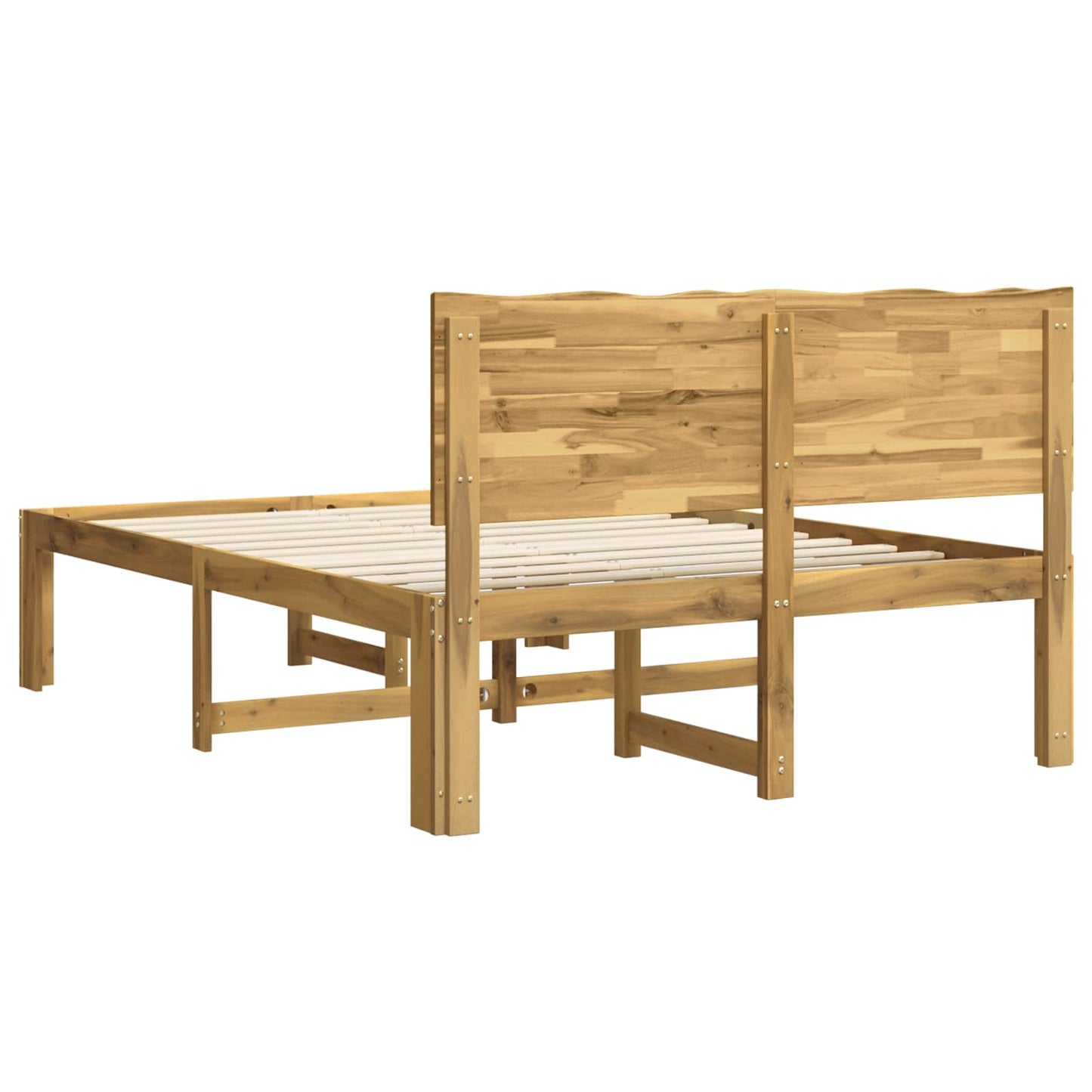 Dobbelt Sengestel med Hovedgærde ROSTOCK Hvid 120 x 190 cm