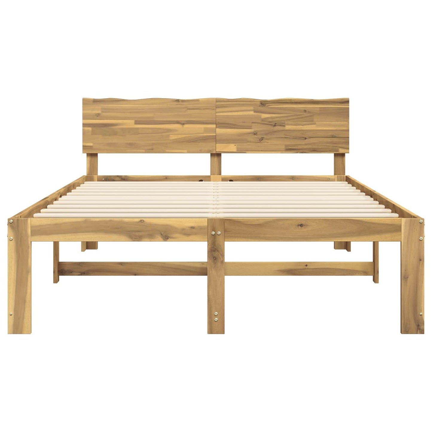 Dobbelt Sengestel med Hovedgærde ROSTOCK Hvid 135 x 190 cm