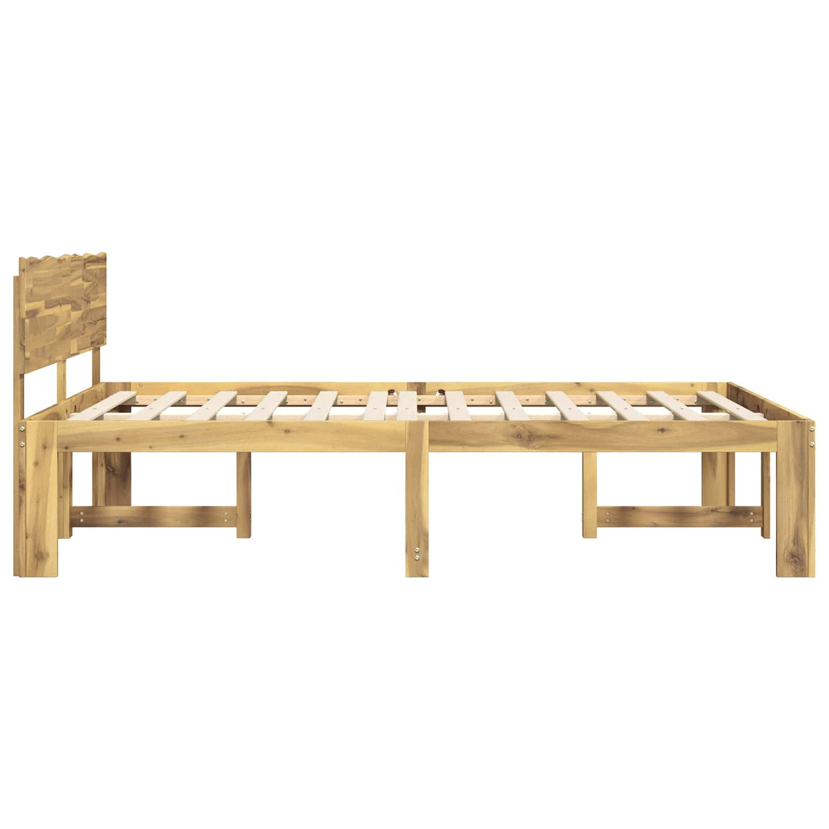 Dobbelt Sengestel med Hovedgærde ROSTOCK Hvid 135 x 190 cm