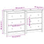 Sideboard 2 stk. VoksBrun 140 x 35 x 80 cm Massivt fyrretræ