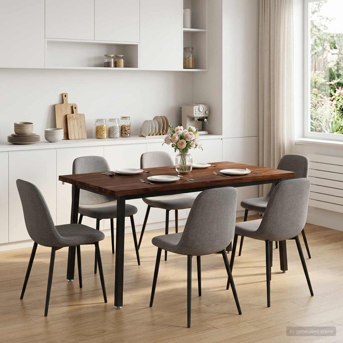 Dining table med live edge 160 x 90 x 75 cm Massivt Akacietræ