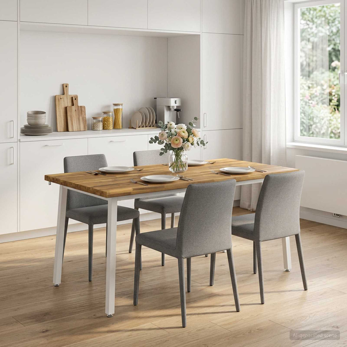 Dining table med live edge 160 x 70 x 75 cm Massivt Akacietræ