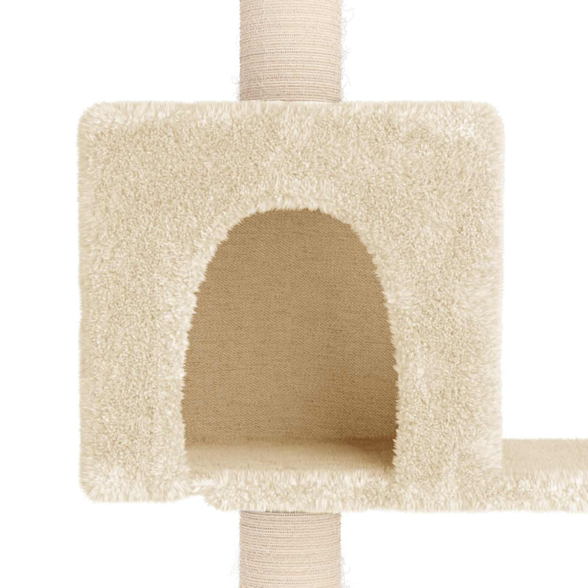 Kattetræ med sisal klatreposter Cremefarvet 177,5 cm