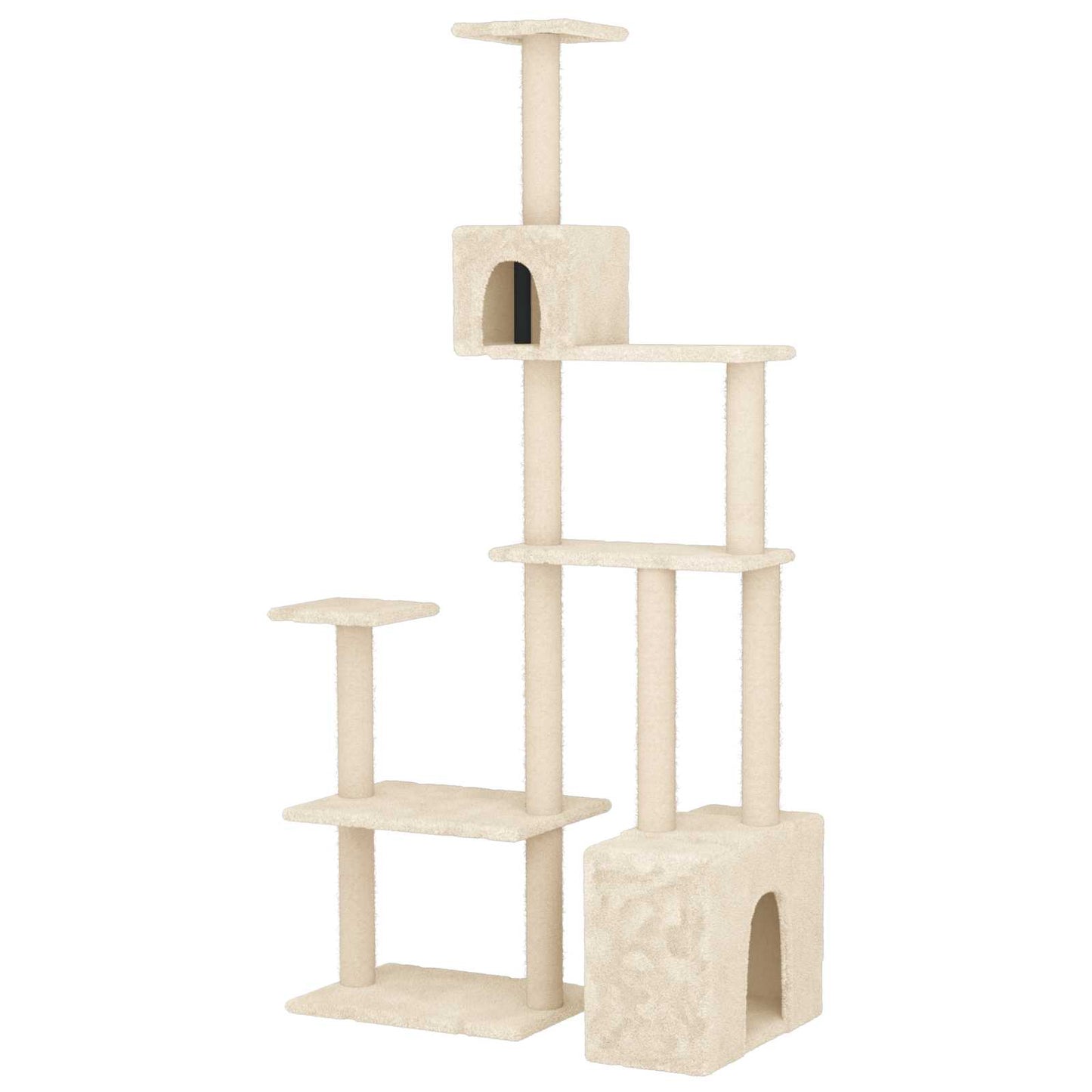 Kattetræ med sisal klatreposter Cremefarvet 177,5 cm