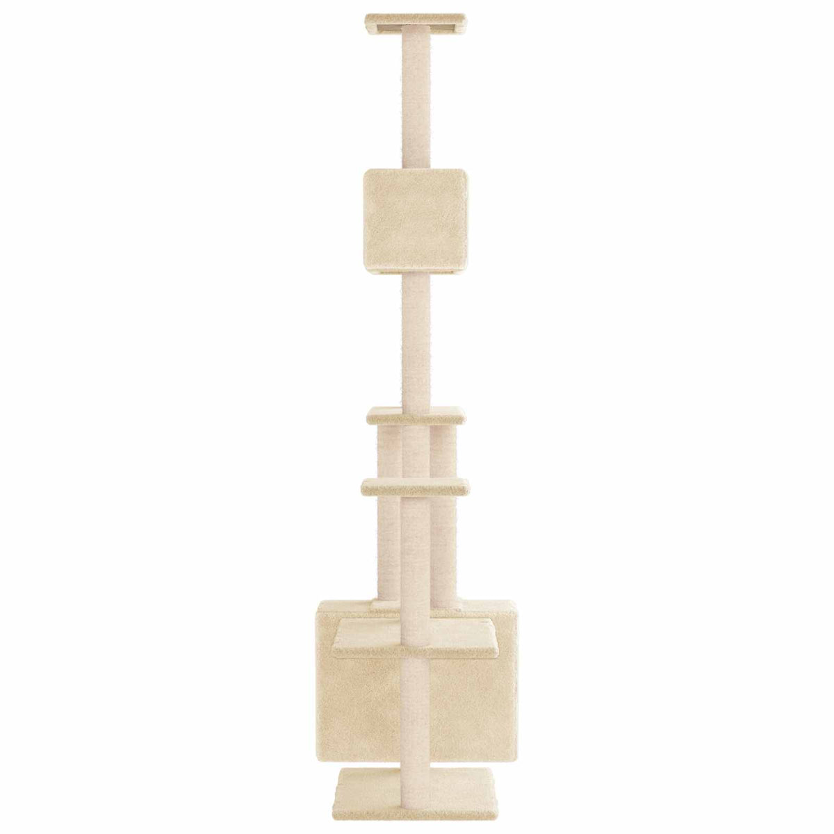 Kattetræ med sisal klatreposter Cremefarvet 177,5 cm