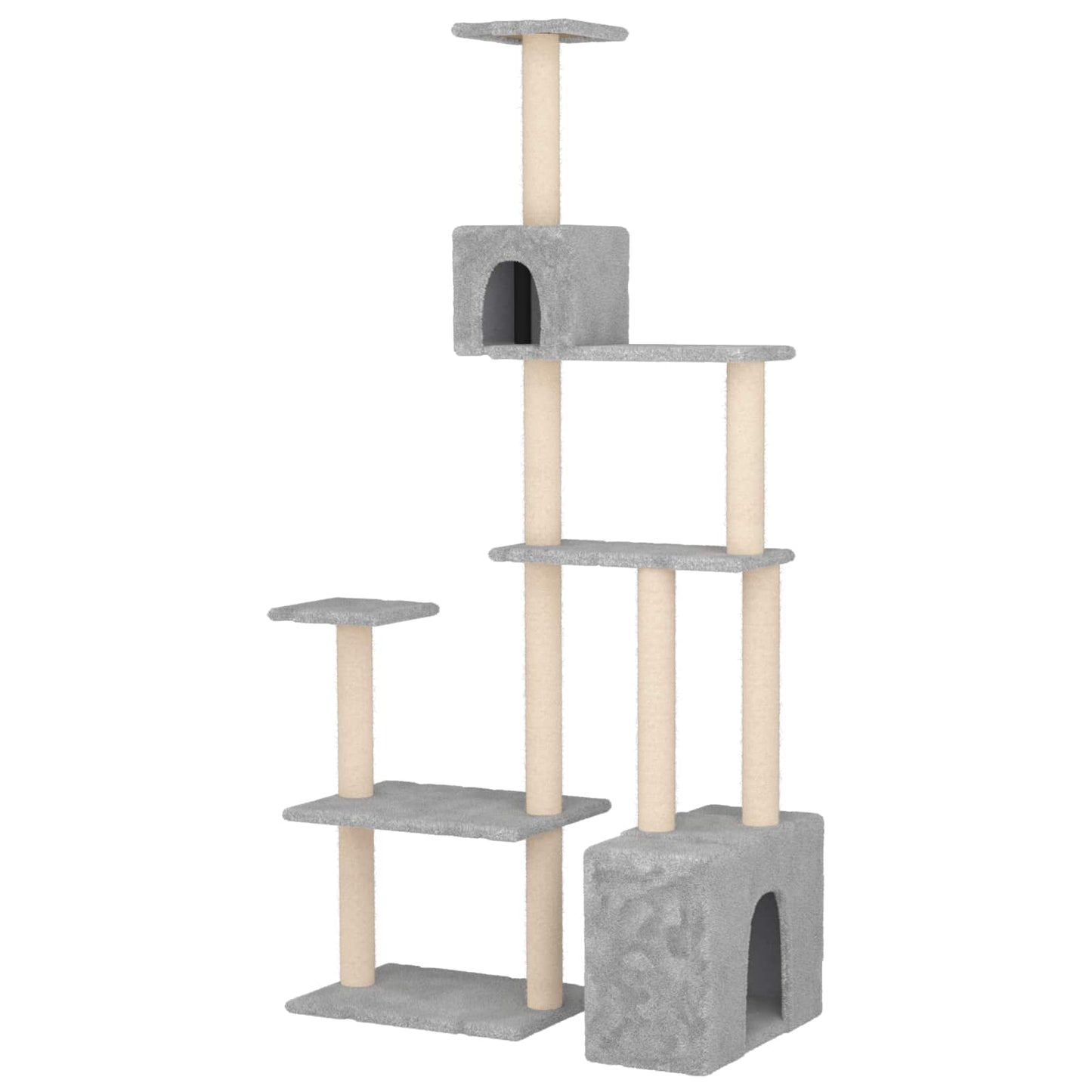 Kattetræ med sisal klatreposter Lysegrå 177,5 cm