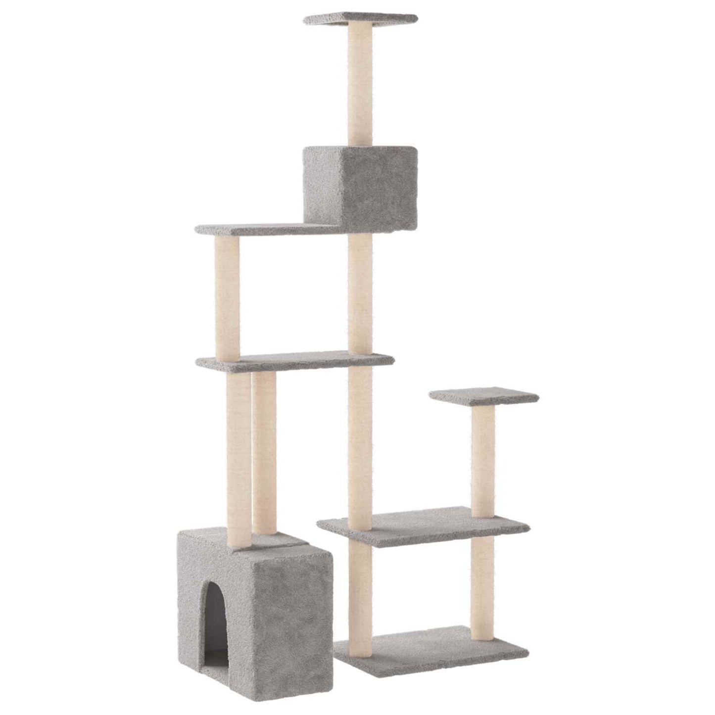 Kattetræ med sisal klatreposter Lysegrå 177,5 cm