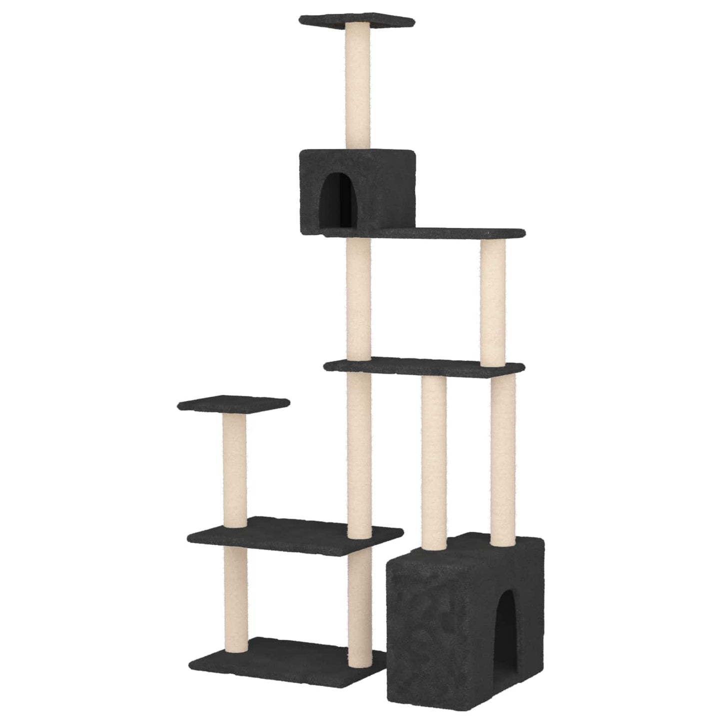 Kattetræ med sisal klatreposter Mørkegrå 177,5 cm