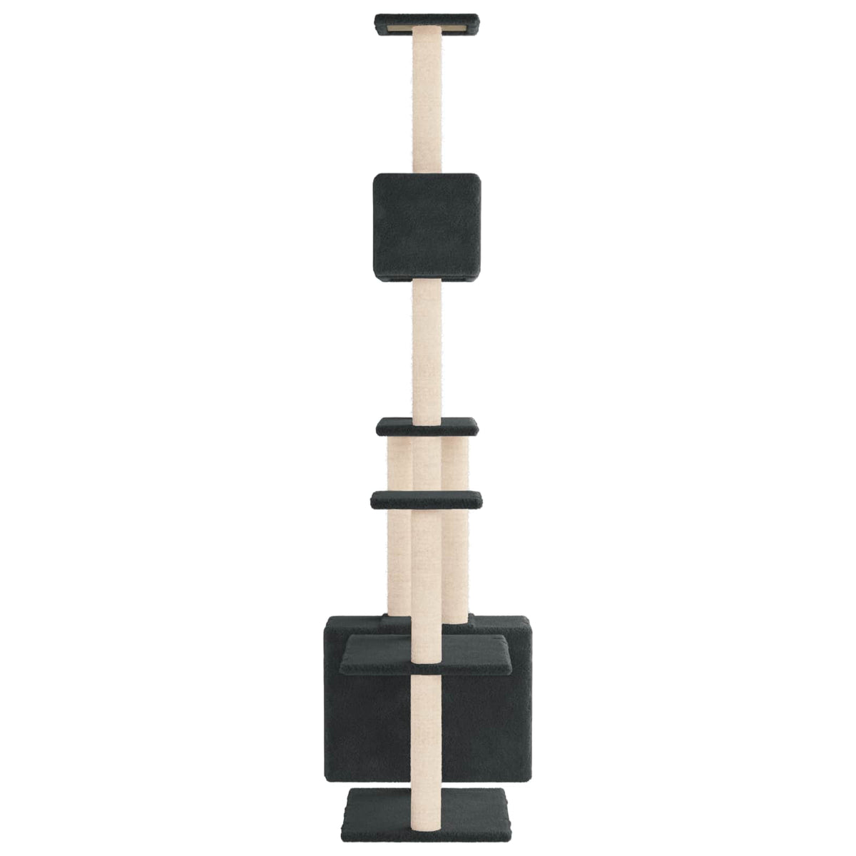 Kattetræ med sisal klatreposter Mørkegrå 177,5 cm