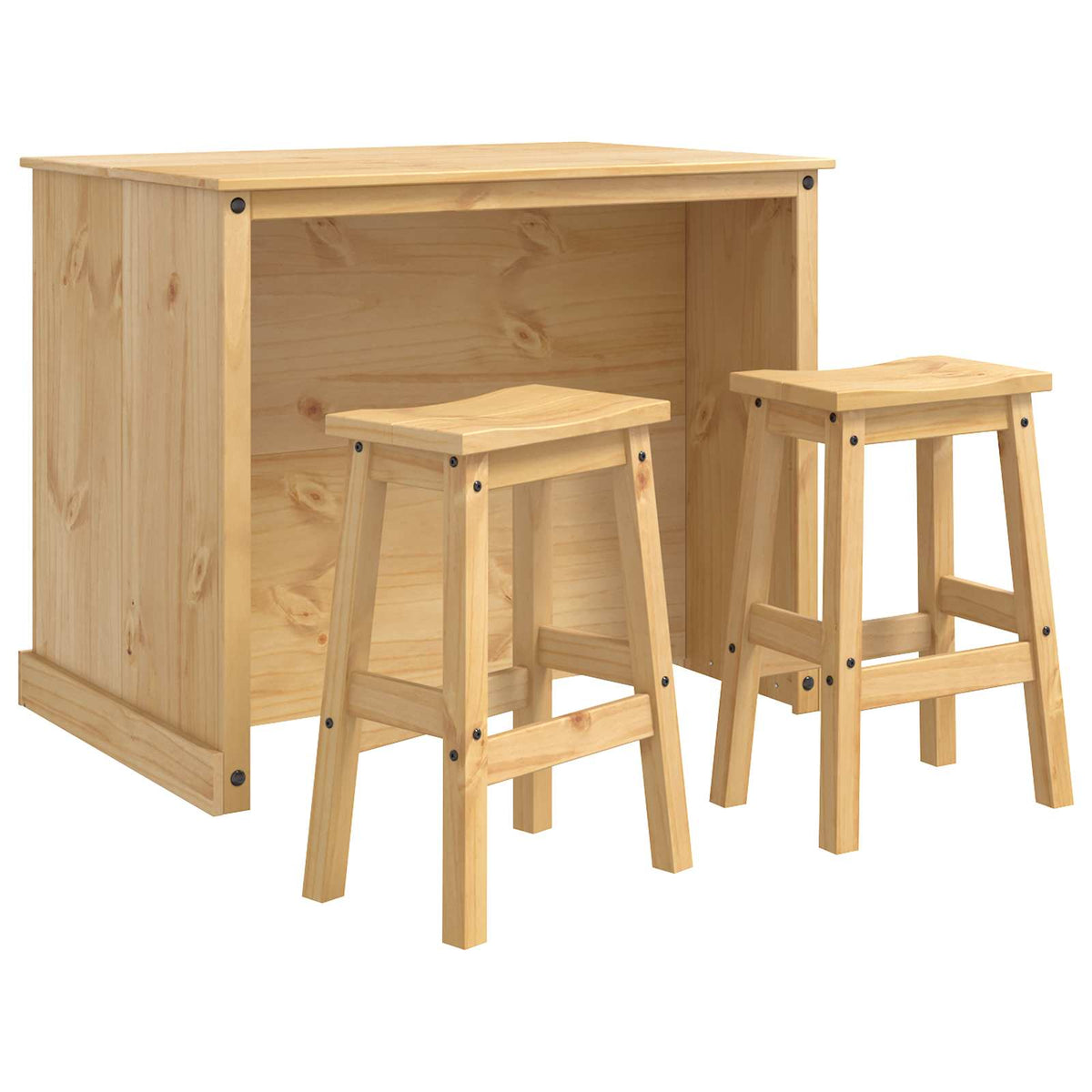 Køkkenø sæt 3 stk. Honning Voks 112 x 77 x 91,5 cm Massiv fyr