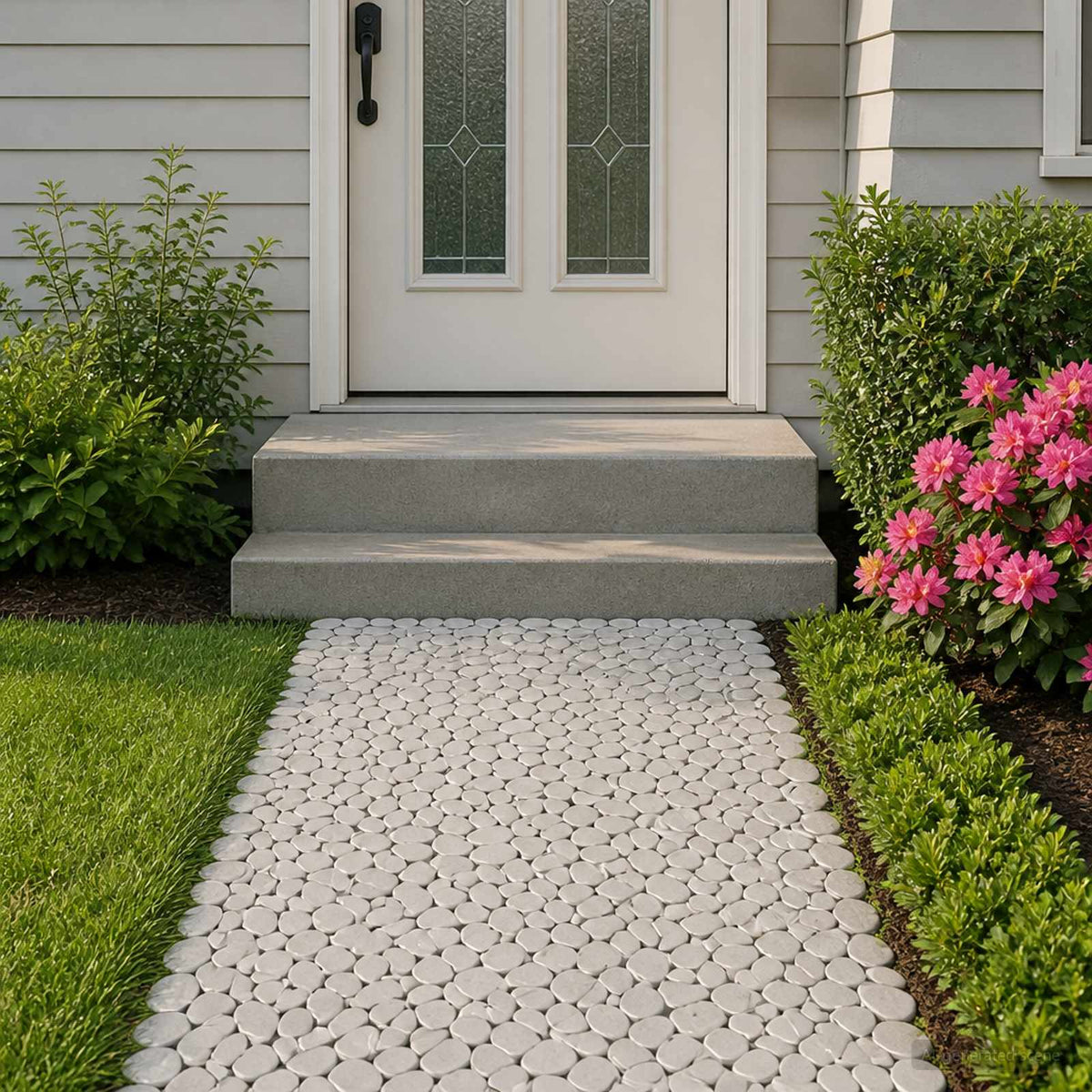 Pebble Fliser Hvid 30 x 30 cm Flod Pebble