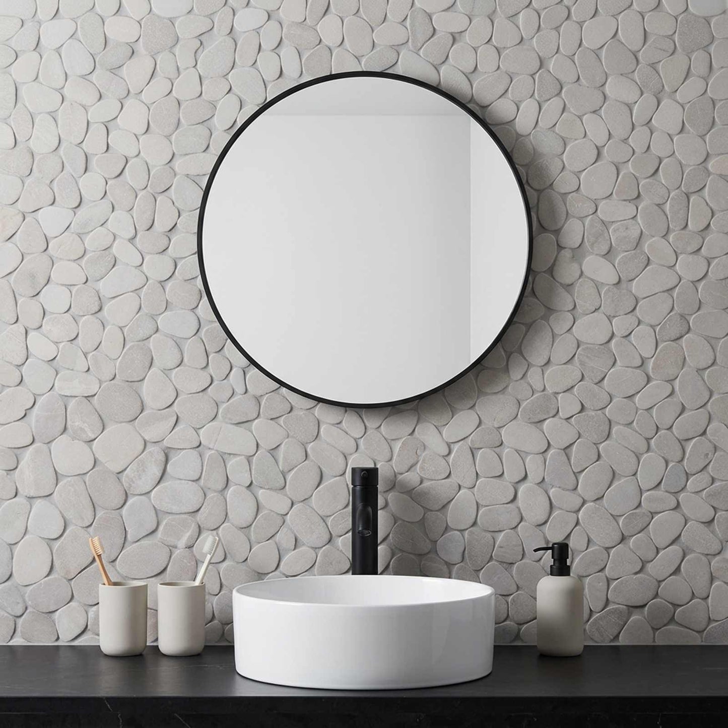 Pebble Fliser Gråbrun 30 x 30 cm Flod Pebble