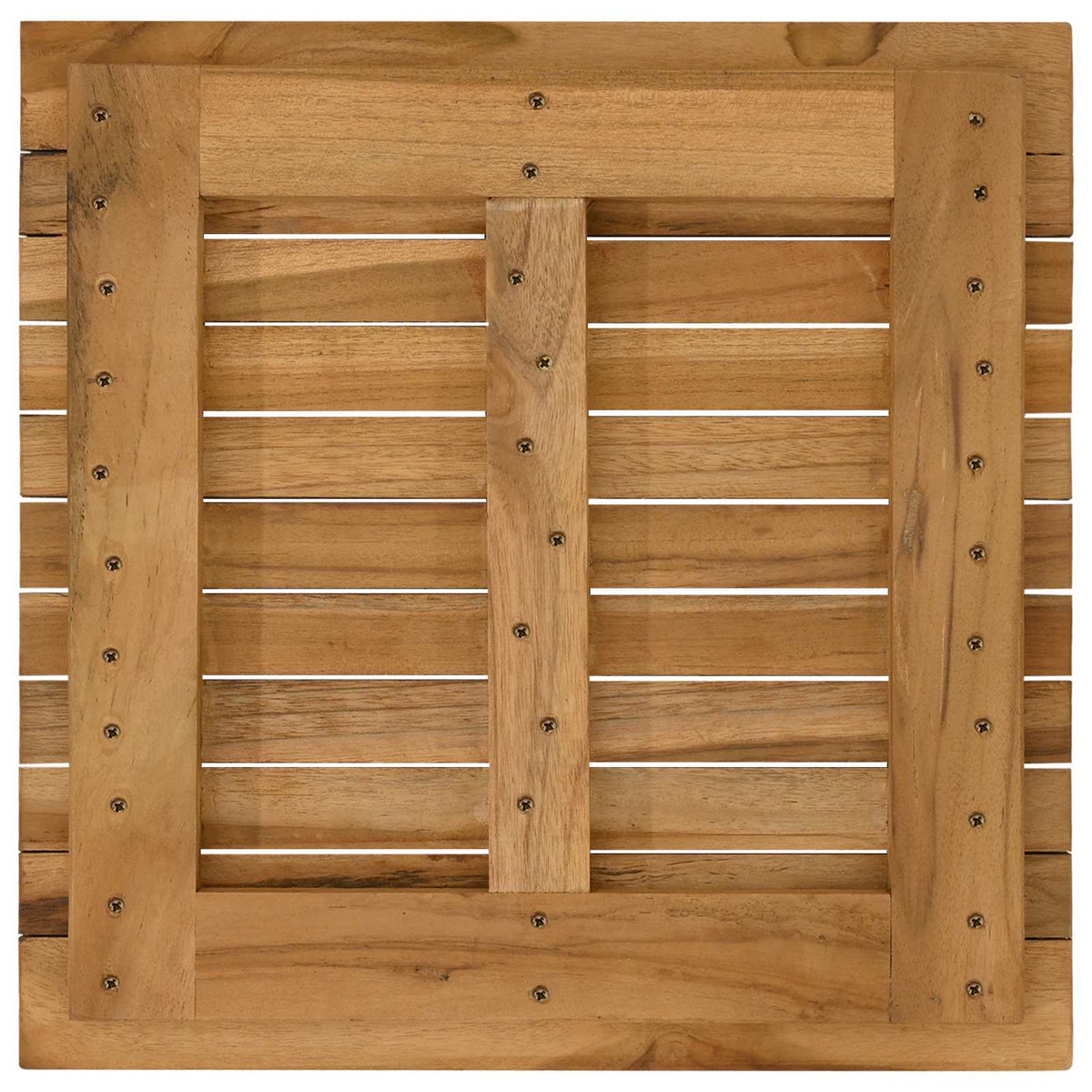 Bordplade 50 x 50 x 3,5 cm Firkantet Massiv Teaktræ Naturfarvet