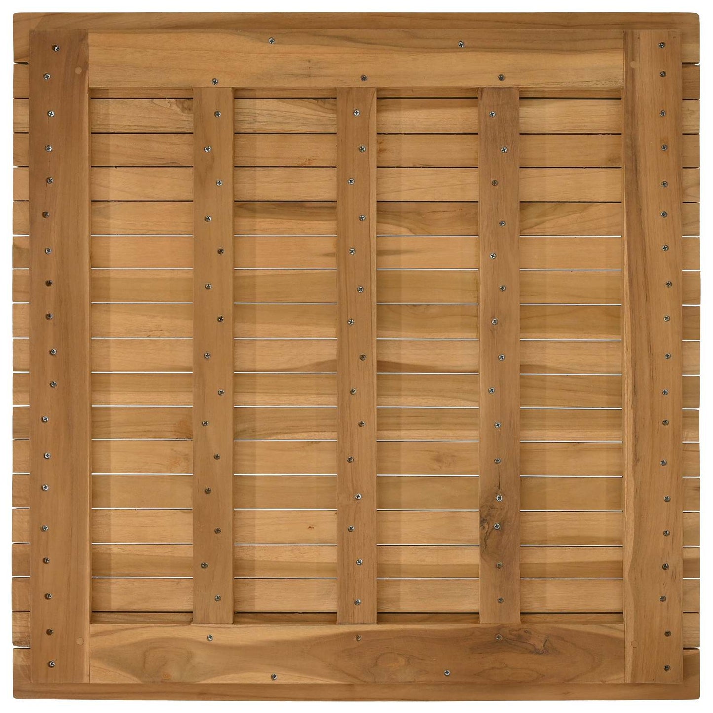 Bordplade 70 x 70 x 3,5 cm Firkantet Massiv Teaktræ Naturfarvet