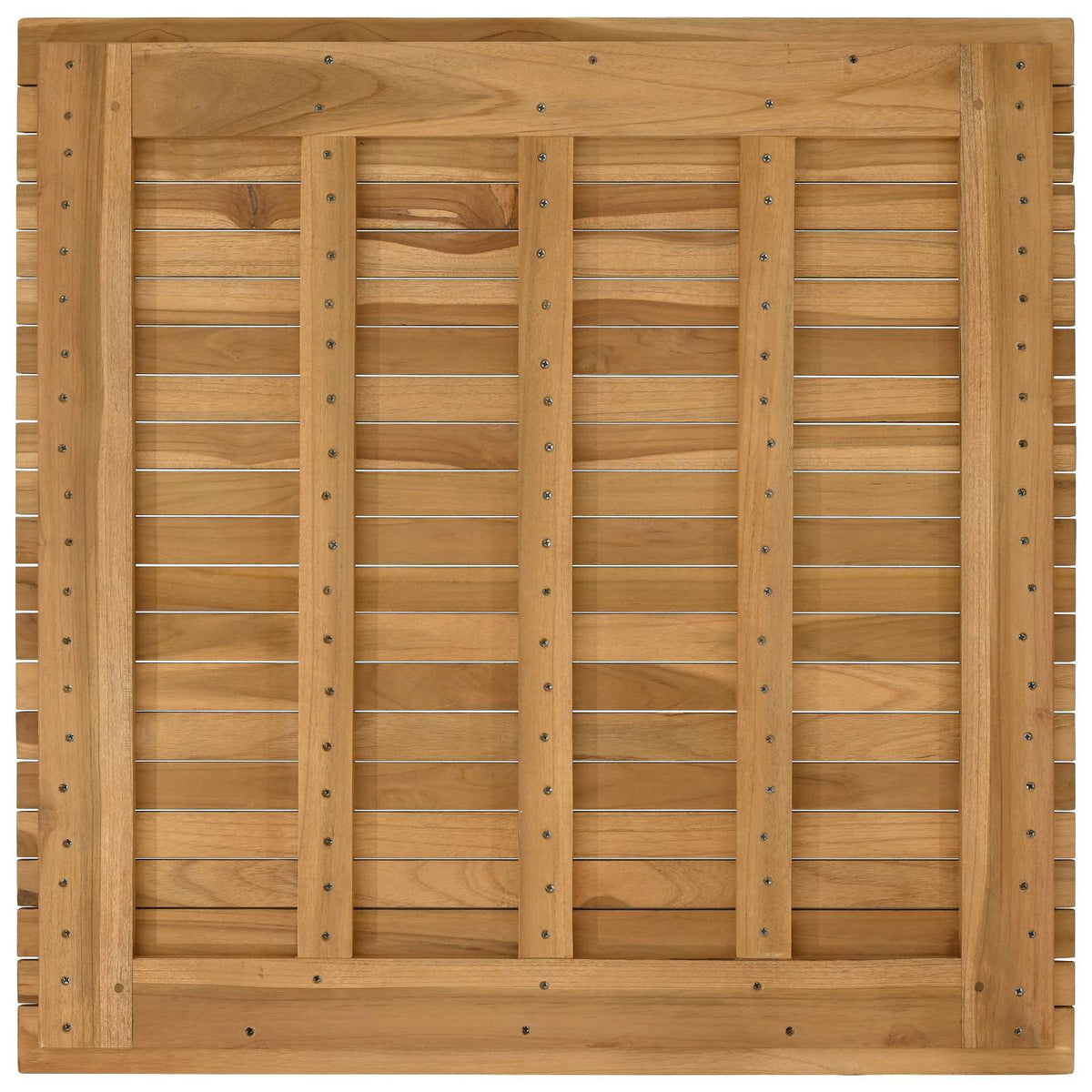 Bordplade 80 x 80 x 3,5 cm Firkantet Massiv Teaktræ Naturfarvet