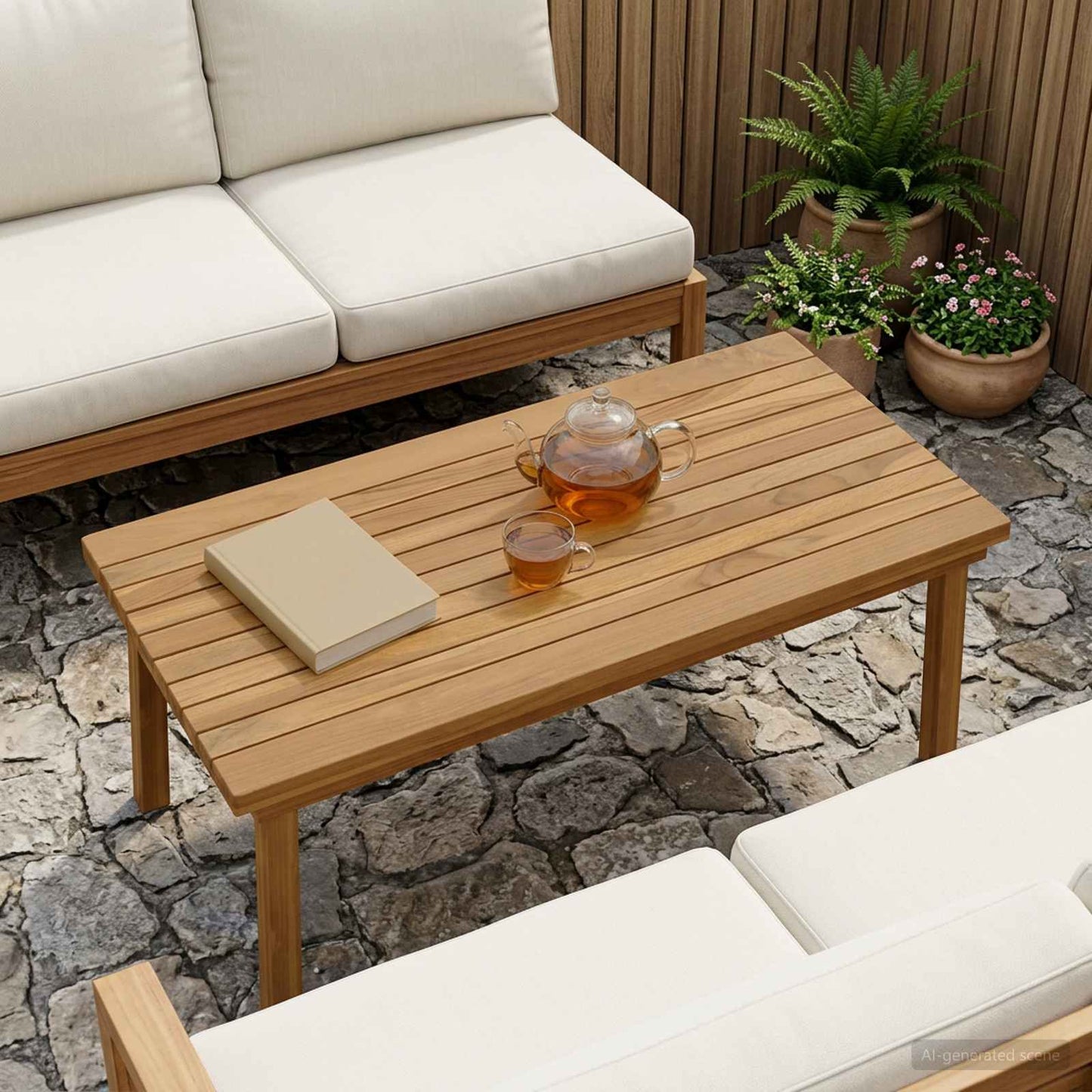 Bordplade 80 x 40 x 3,5 cm Rektangulær Massiv Teaktræ