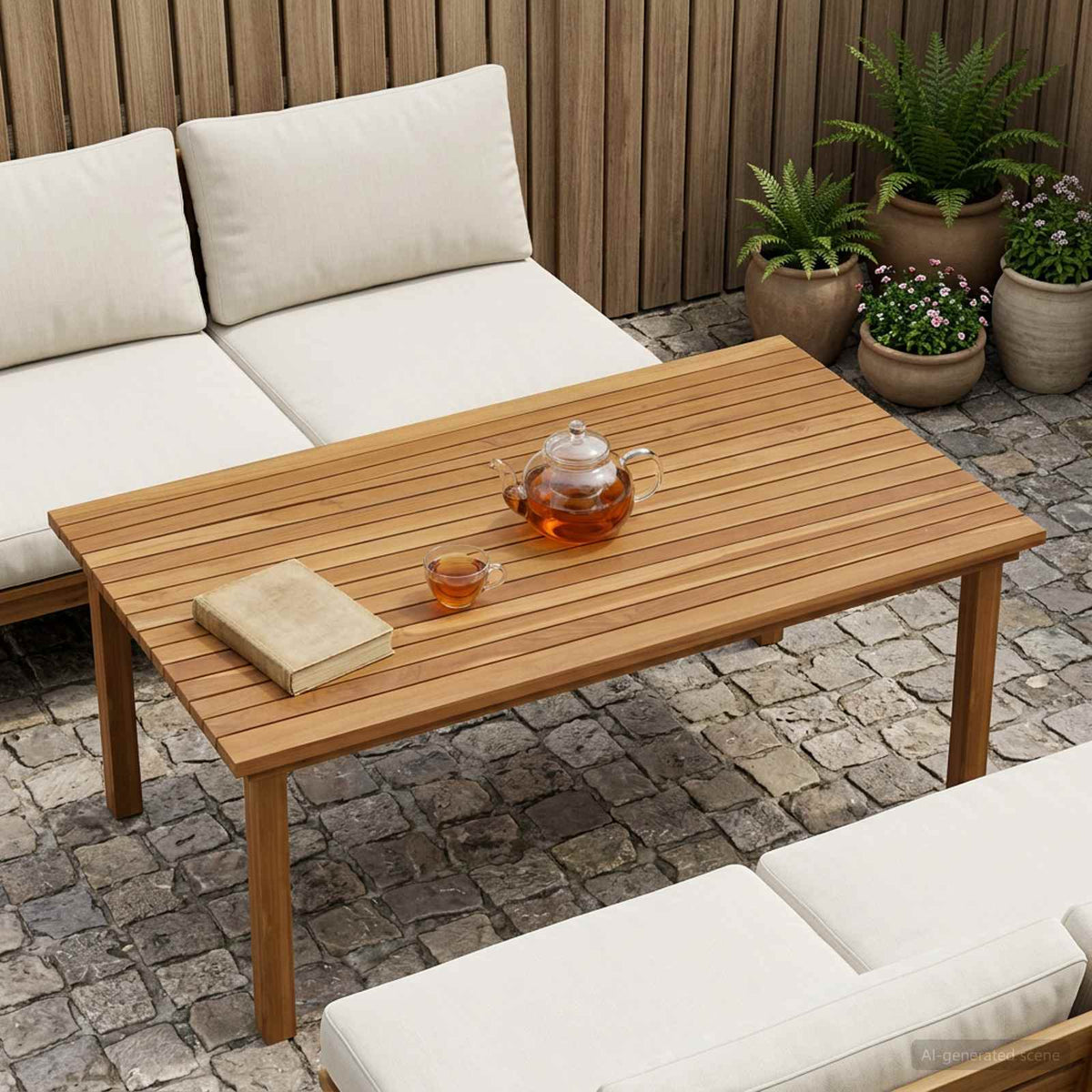 Bordplade 110 x 55 x 3,5 cm Rektangulær Massiv Teaktræ