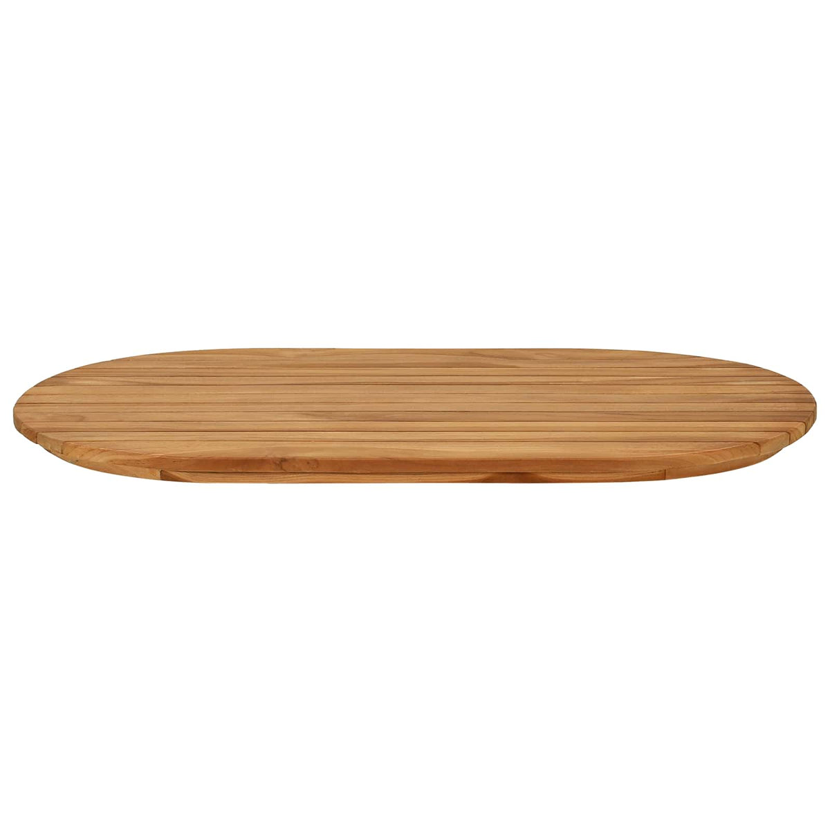 Bordplade 80 x 40 x 3,5 cm Oval Massiv Teaktræ Naturfarvet