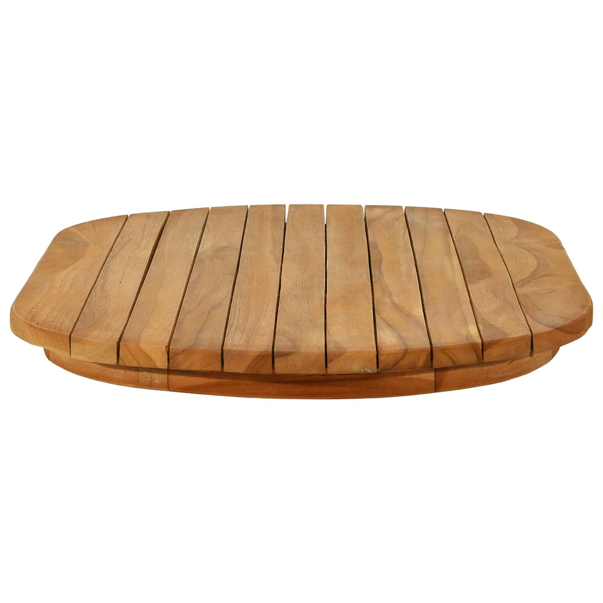 Bordplade 80 x 40 x 3,5 cm Oval Massiv Teaktræ Naturfarvet