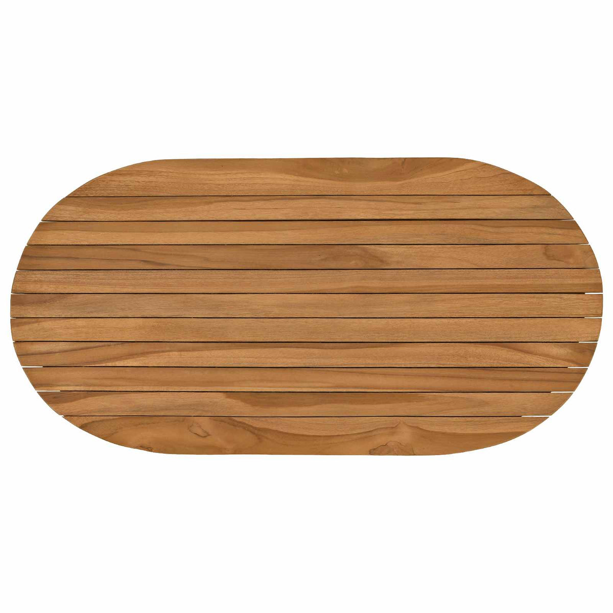 Bordplade 80 x 40 x 3,5 cm Oval Massiv Teaktræ Naturfarvet