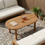 Bordplade 90 x 45 x 3,5 cm Oval Massiv Teaktræ Naturfarvet
