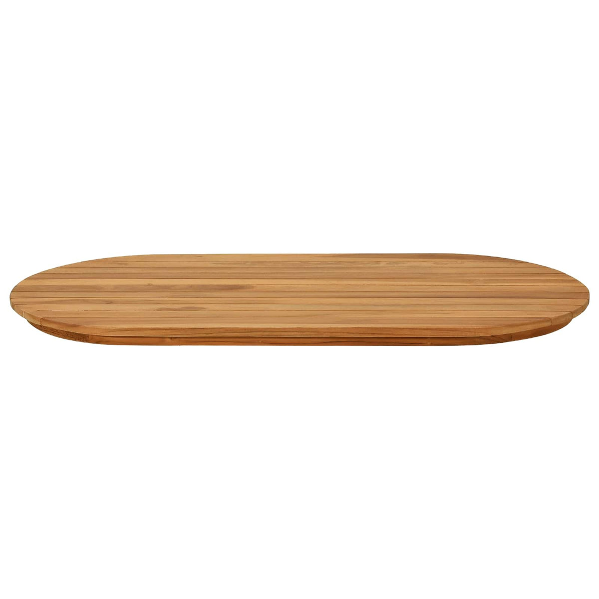 Bordplade 90 x 45 x 3,5 cm Oval Massiv Teaktræ Naturfarvet