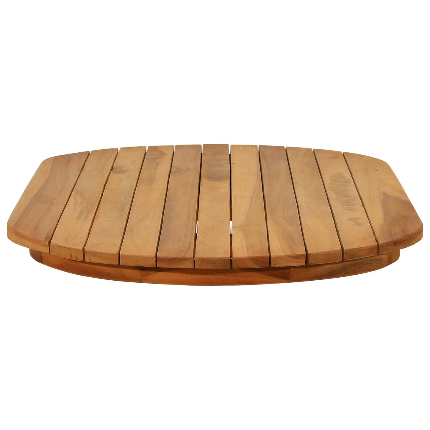 Bordplade 90 x 45 x 3,5 cm Oval Massiv Teaktræ Naturfarvet