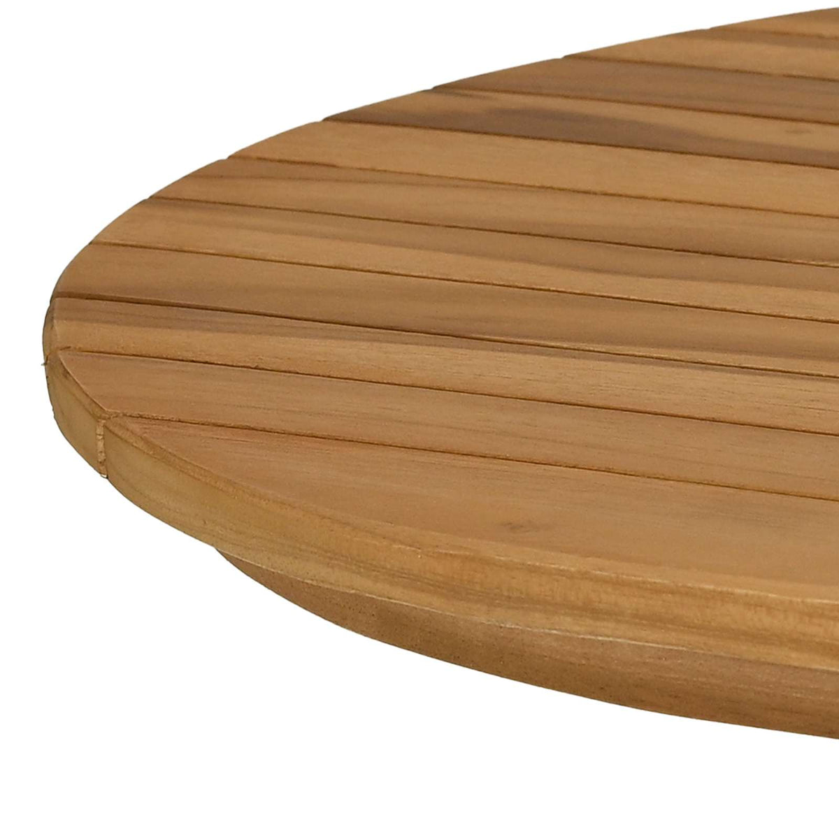 Bordplade 100 x 50 x 3,5 cm Oval Massiv Teaktræ Naturfarvet