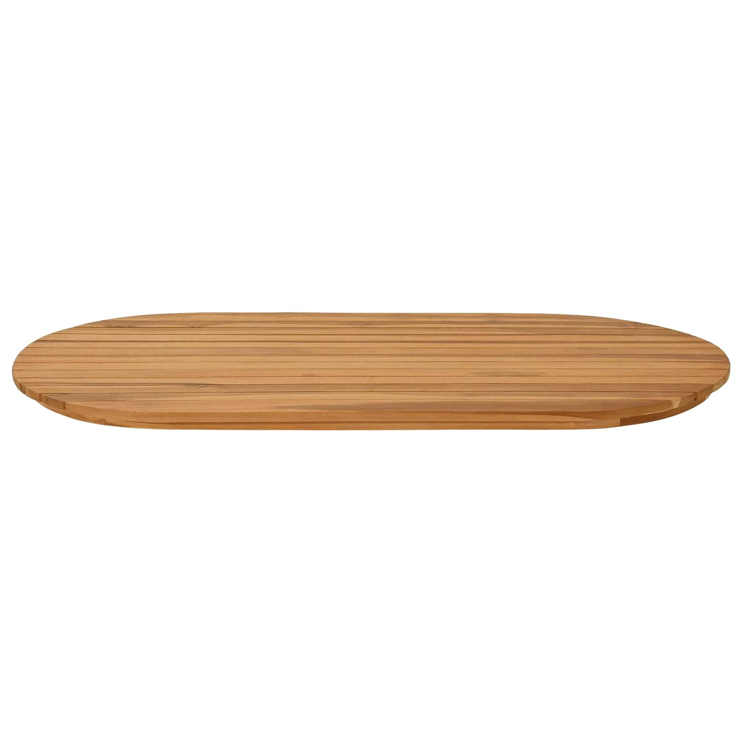 Bordplade 100 x 50 x 3,5 cm Oval Massiv Teaktræ Naturfarvet