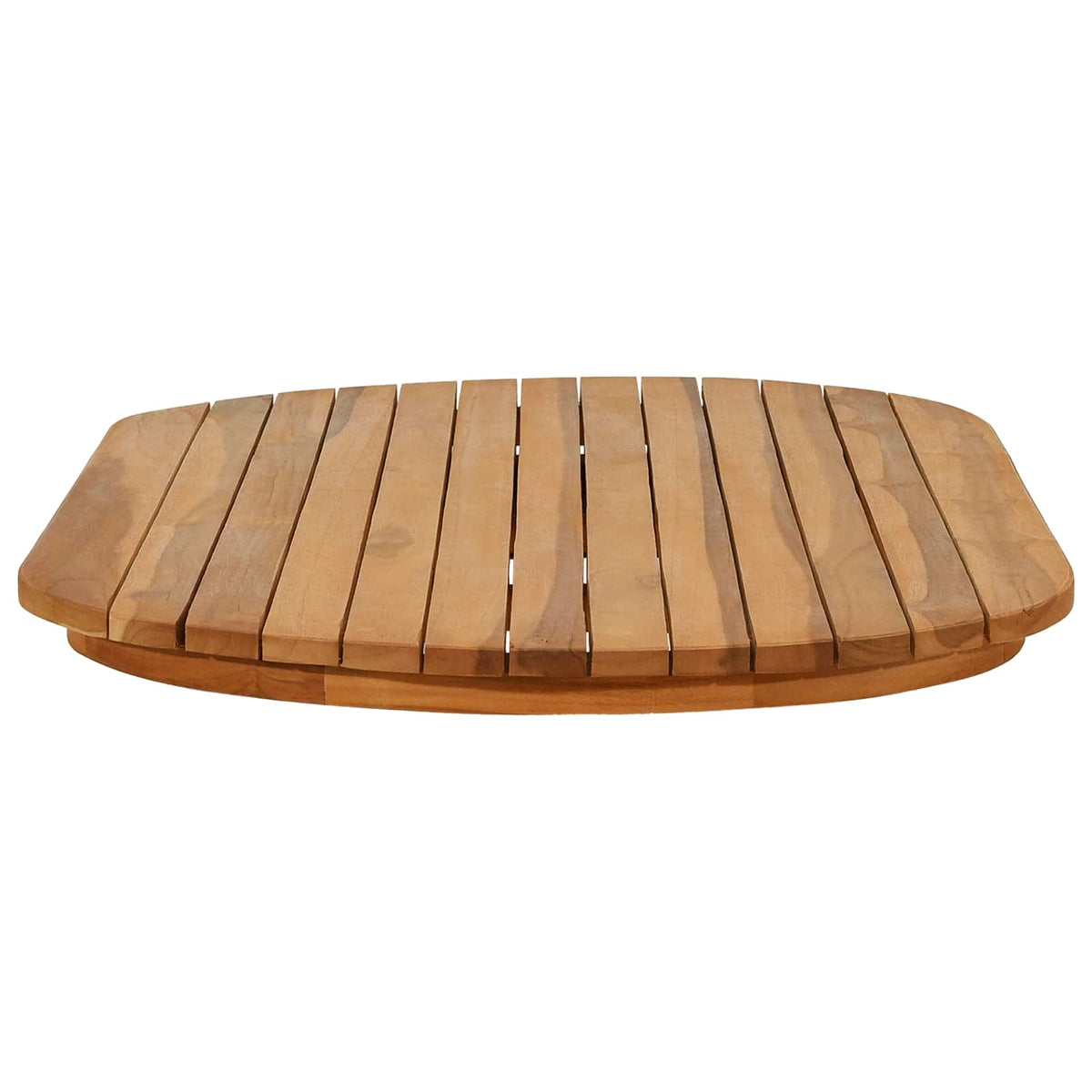 Bordplade 100 x 50 x 3,5 cm Oval Massiv Teaktræ Naturfarvet