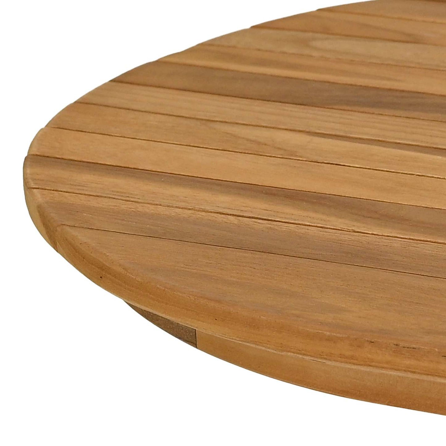 Bordplade 110 x 55 x 3,5 cm Oval Massiv Teaktræ Naturfarvet