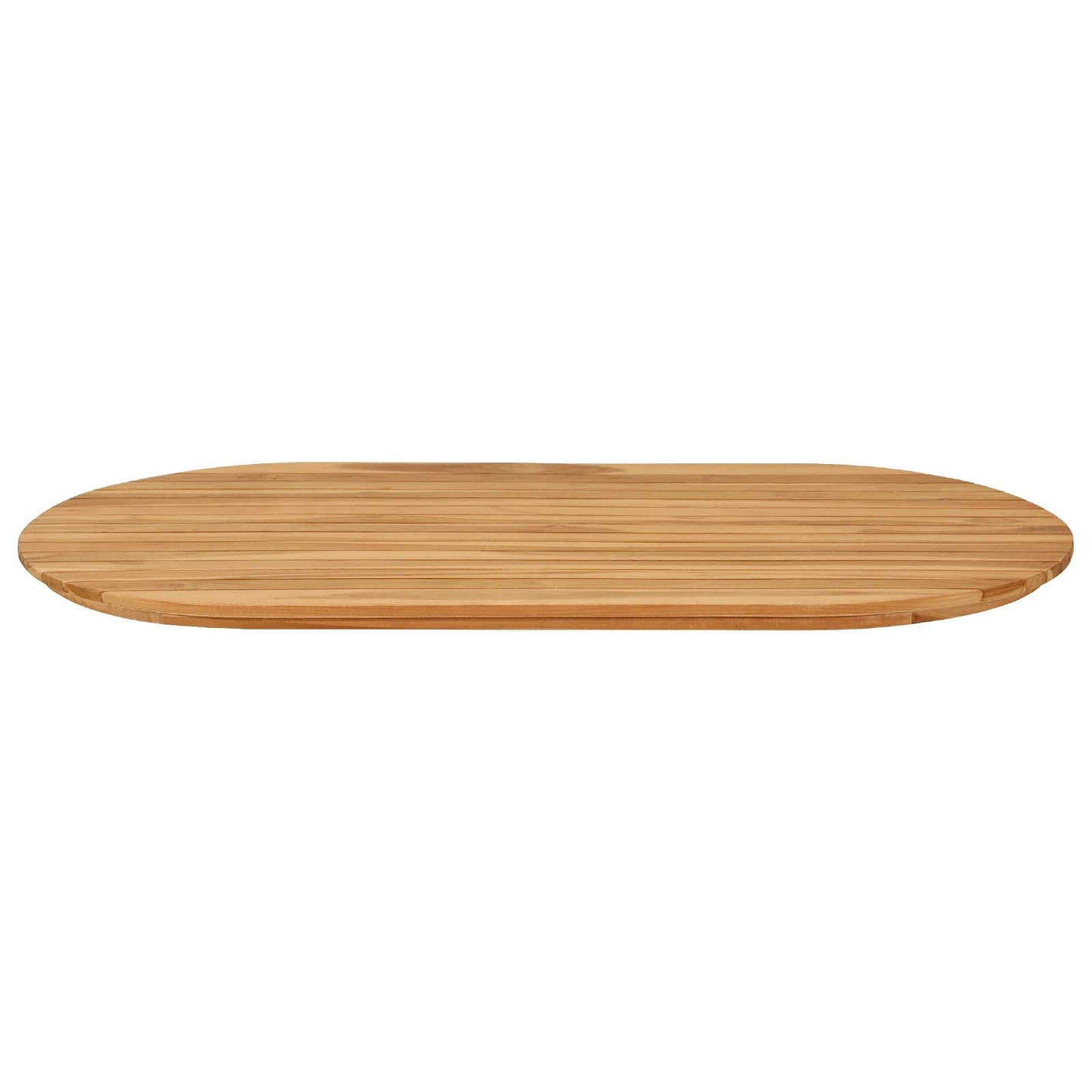 Bordplade 110 x 55 x 3,5 cm Oval Massiv Teaktræ Naturfarvet