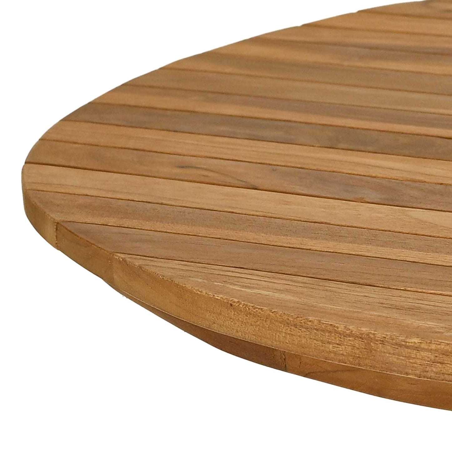 Bordplade 120 x 70 x 3,5 cm Oval Massiv Teaktræ Naturfarvet