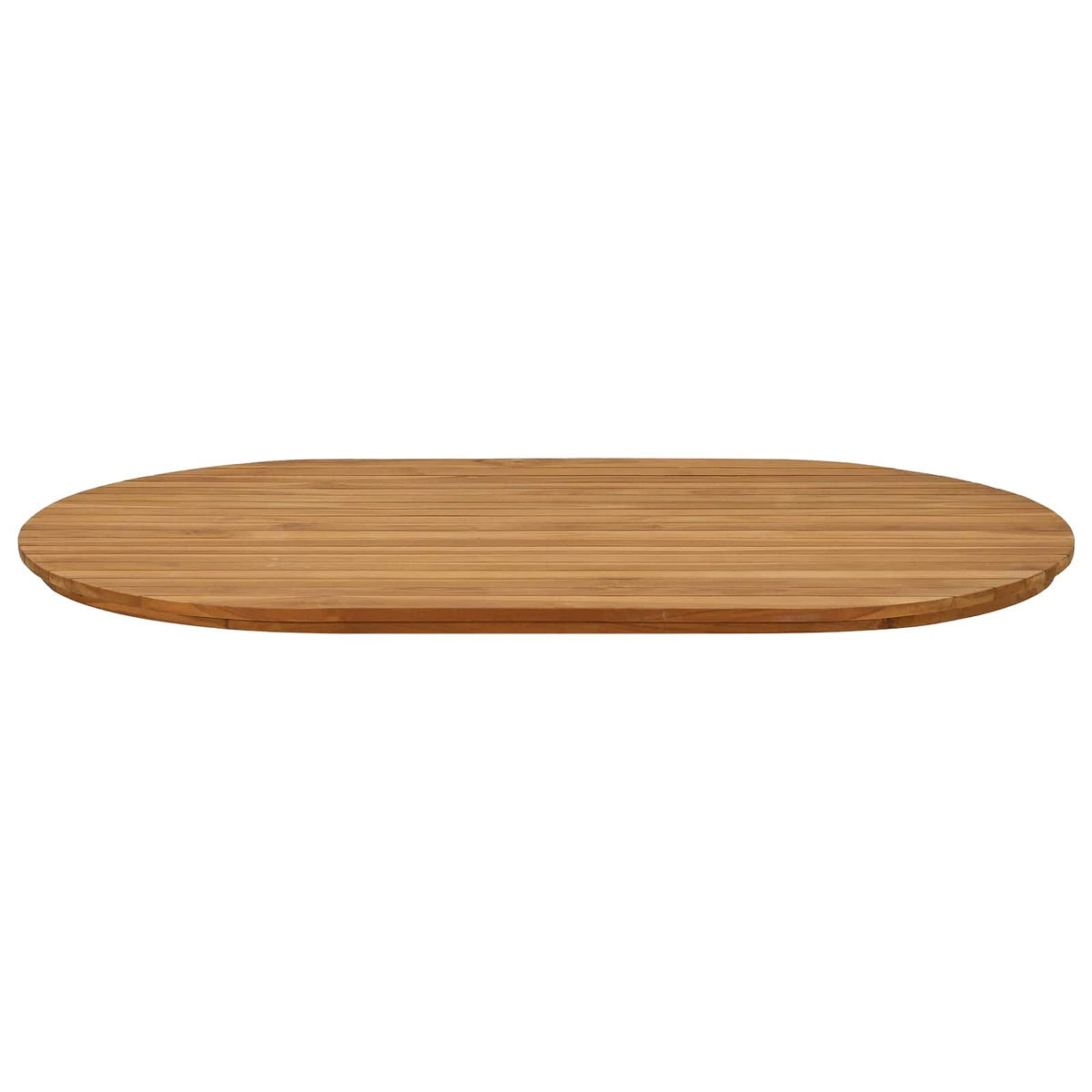 Bordplade 120 x 70 x 3,5 cm Oval Massiv Teaktræ Naturfarvet