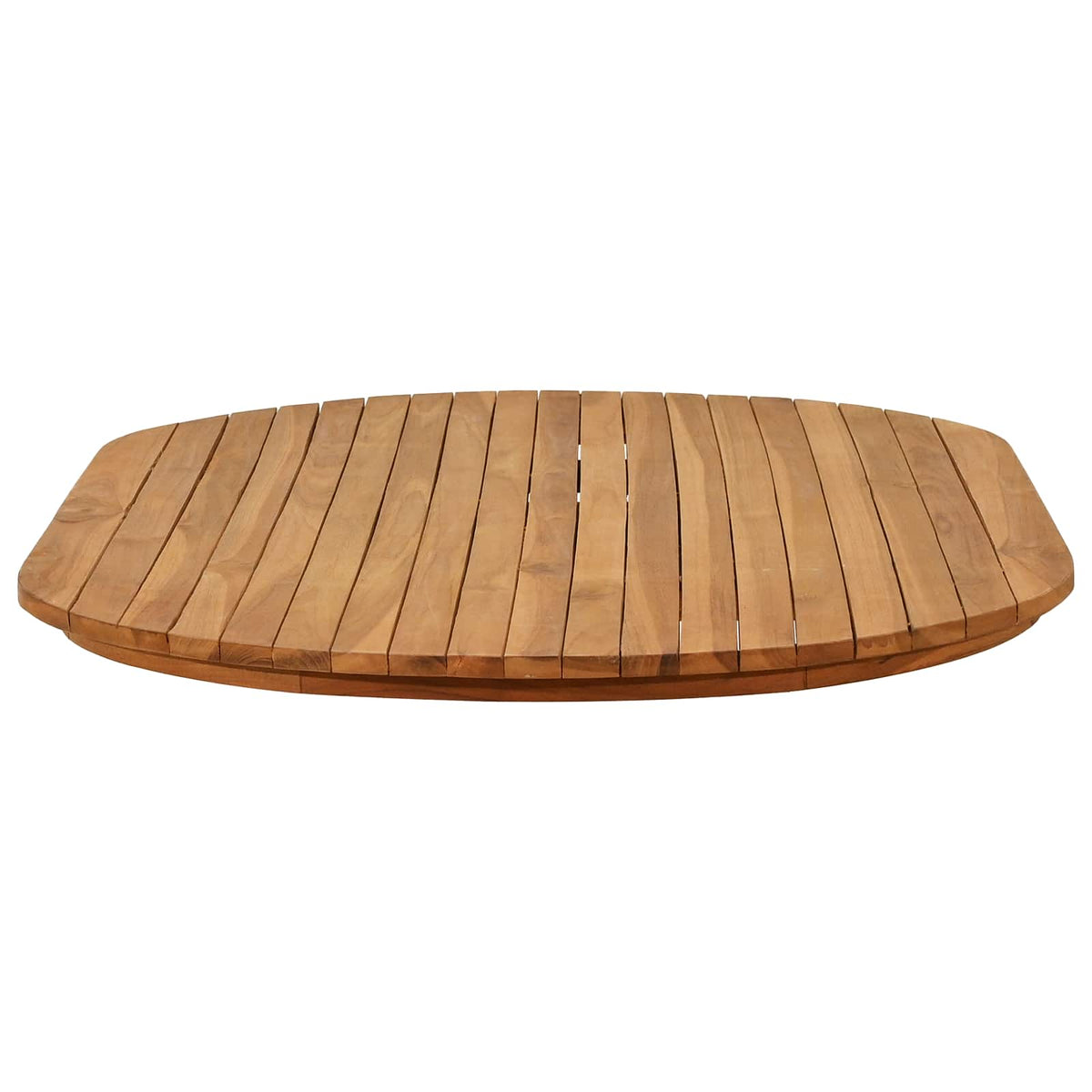 Bordplade 120 x 70 x 3,5 cm Oval Massiv Teaktræ Naturfarvet