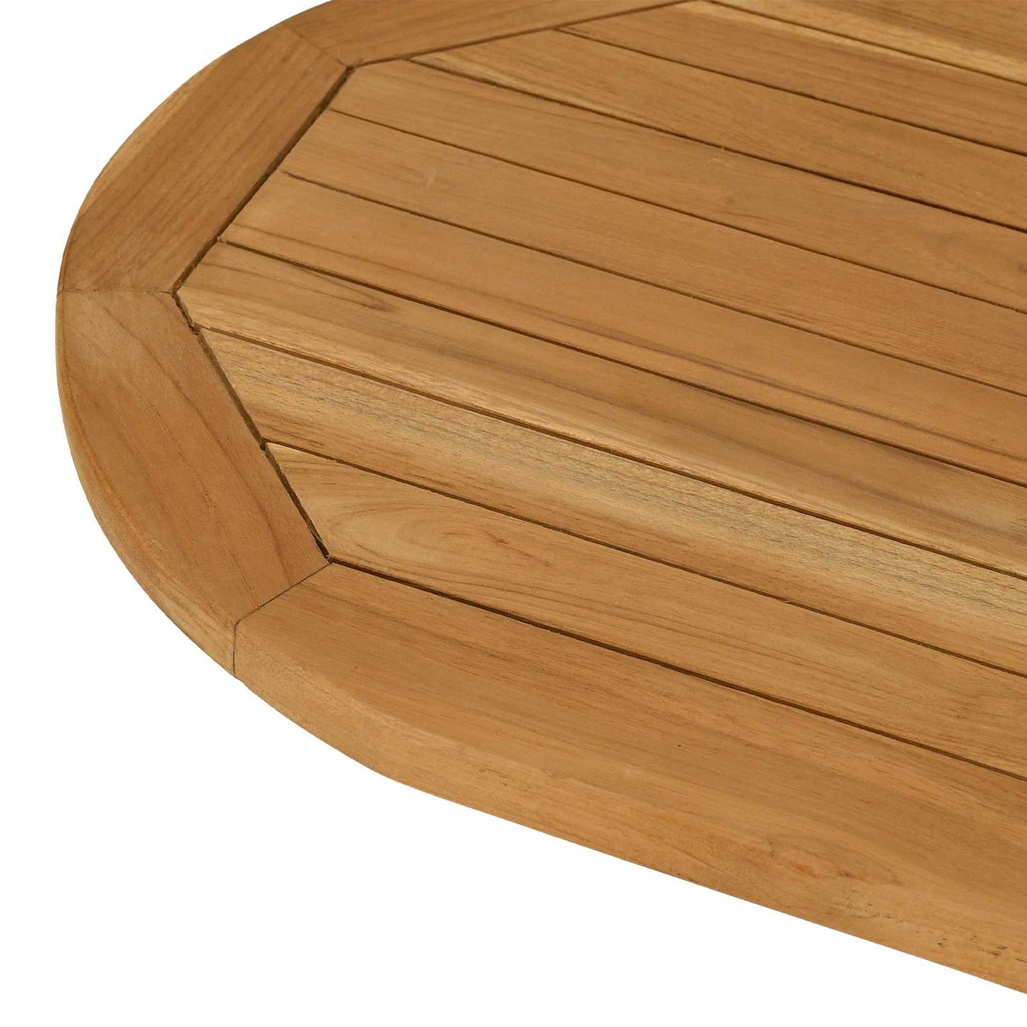 Bordplade 80 x 40 x 2,5 cm Oval Massiv Teaktræ Naturfarvet