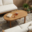 Bordplade 80 x 40 x 2,5 cm Oval Massiv Teaktræ Naturfarvet