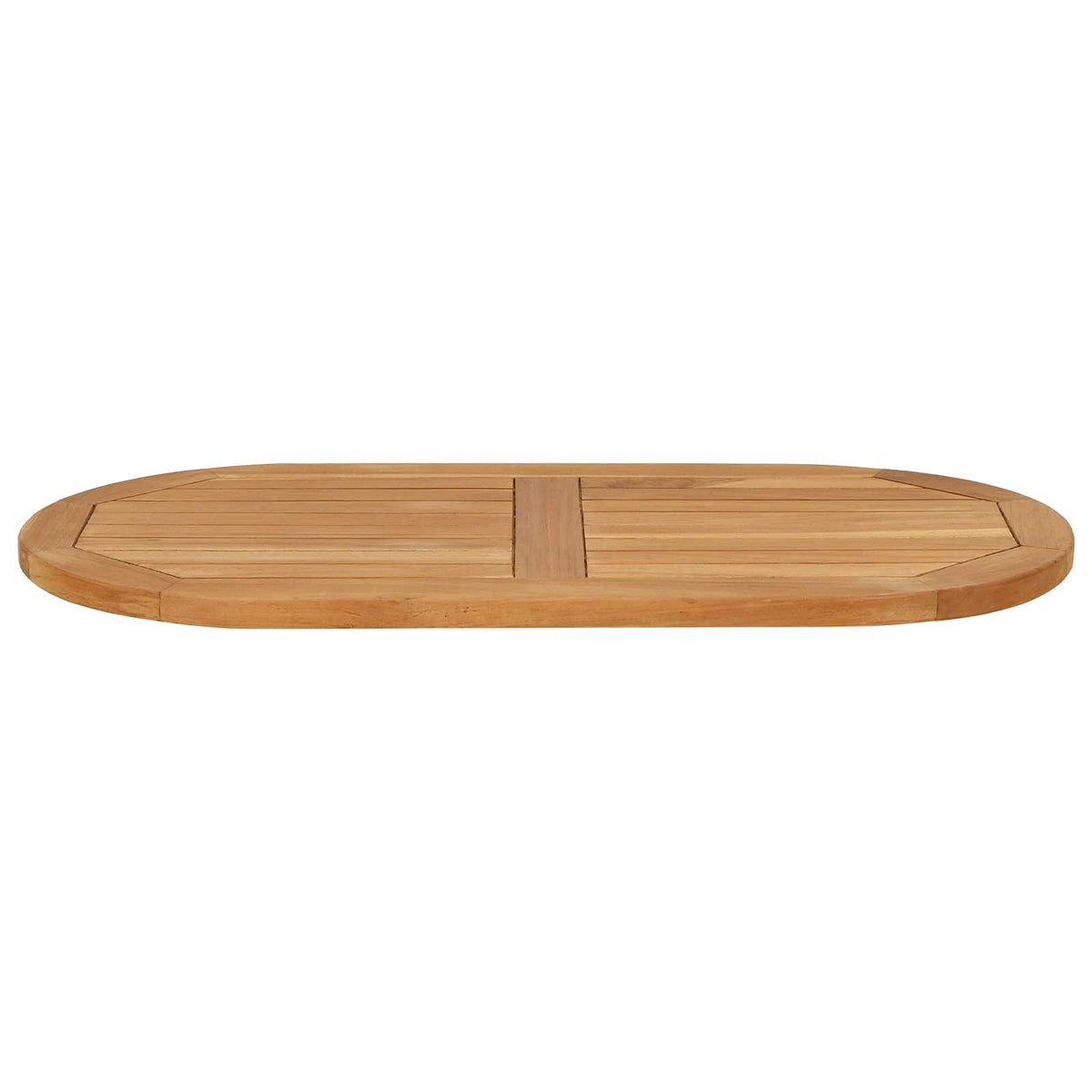 Bordplade 80 x 40 x 2,5 cm Oval Massiv Teaktræ Naturfarvet
