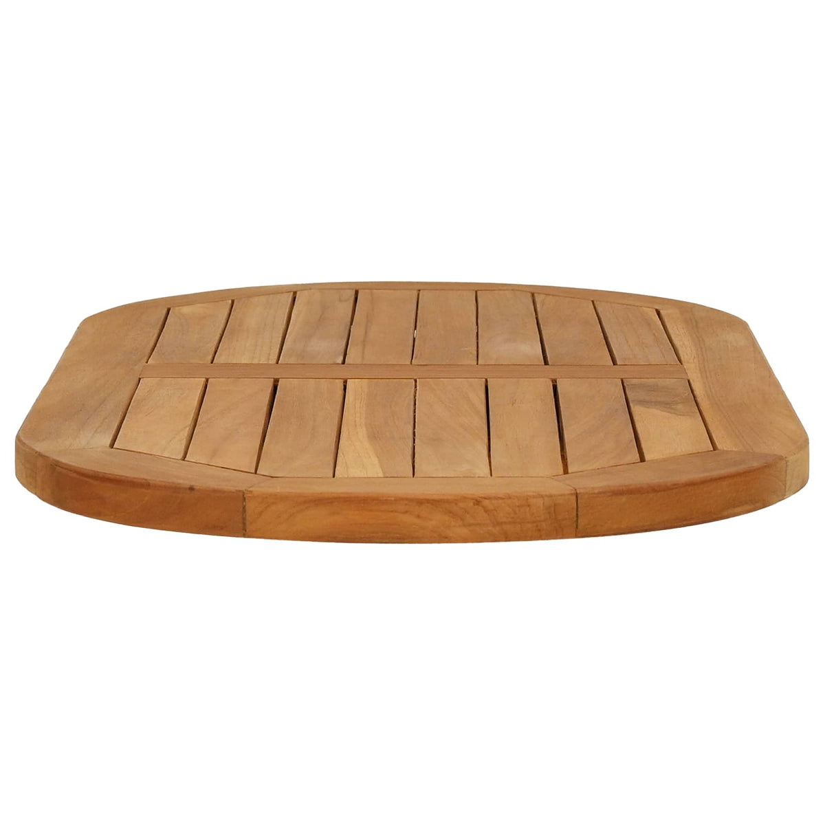 Bordplade 80 x 40 x 2,5 cm Oval Massiv Teaktræ Naturfarvet
