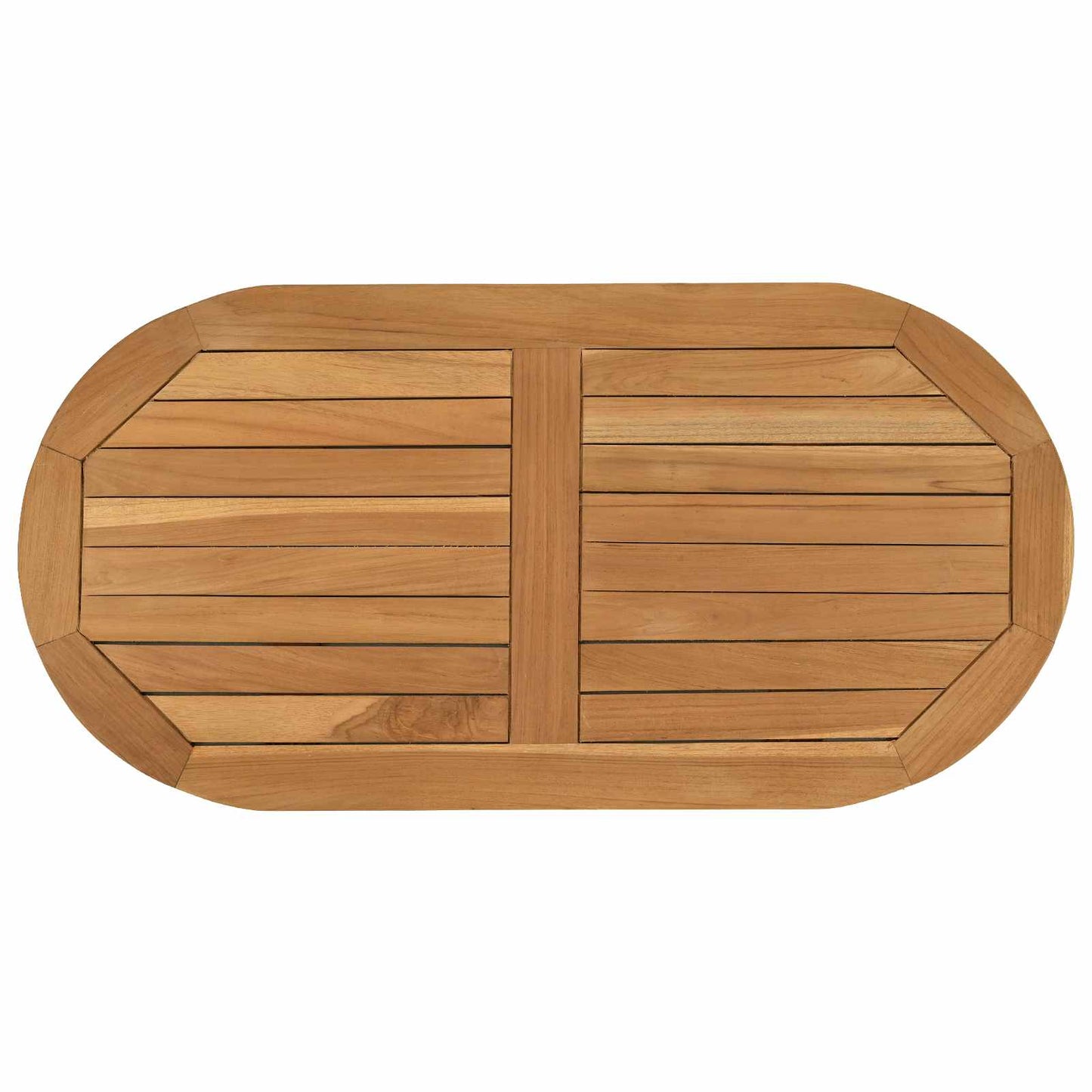 Bordplade 80 x 40 x 2,5 cm Oval Massiv Teaktræ Naturfarvet