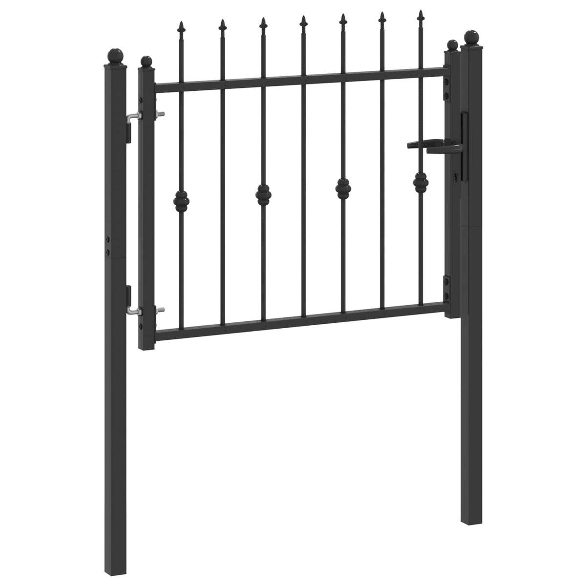 Hegnport ASTEN 100 x 75 cm Metal Sort Låses