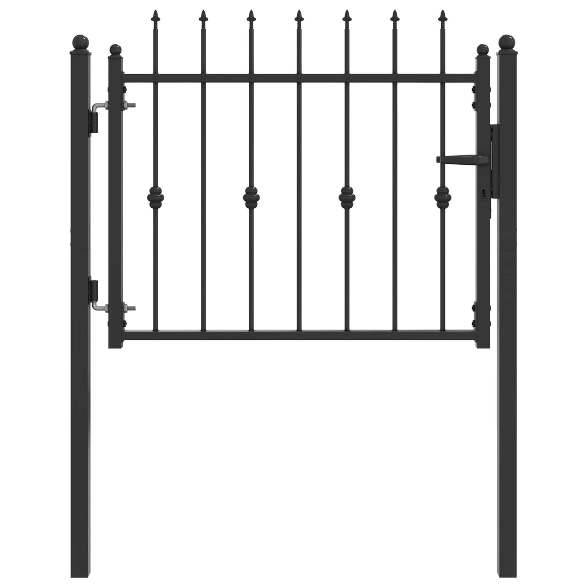 Hegnport ASTEN 100 x 75 cm Metal Sort Låses