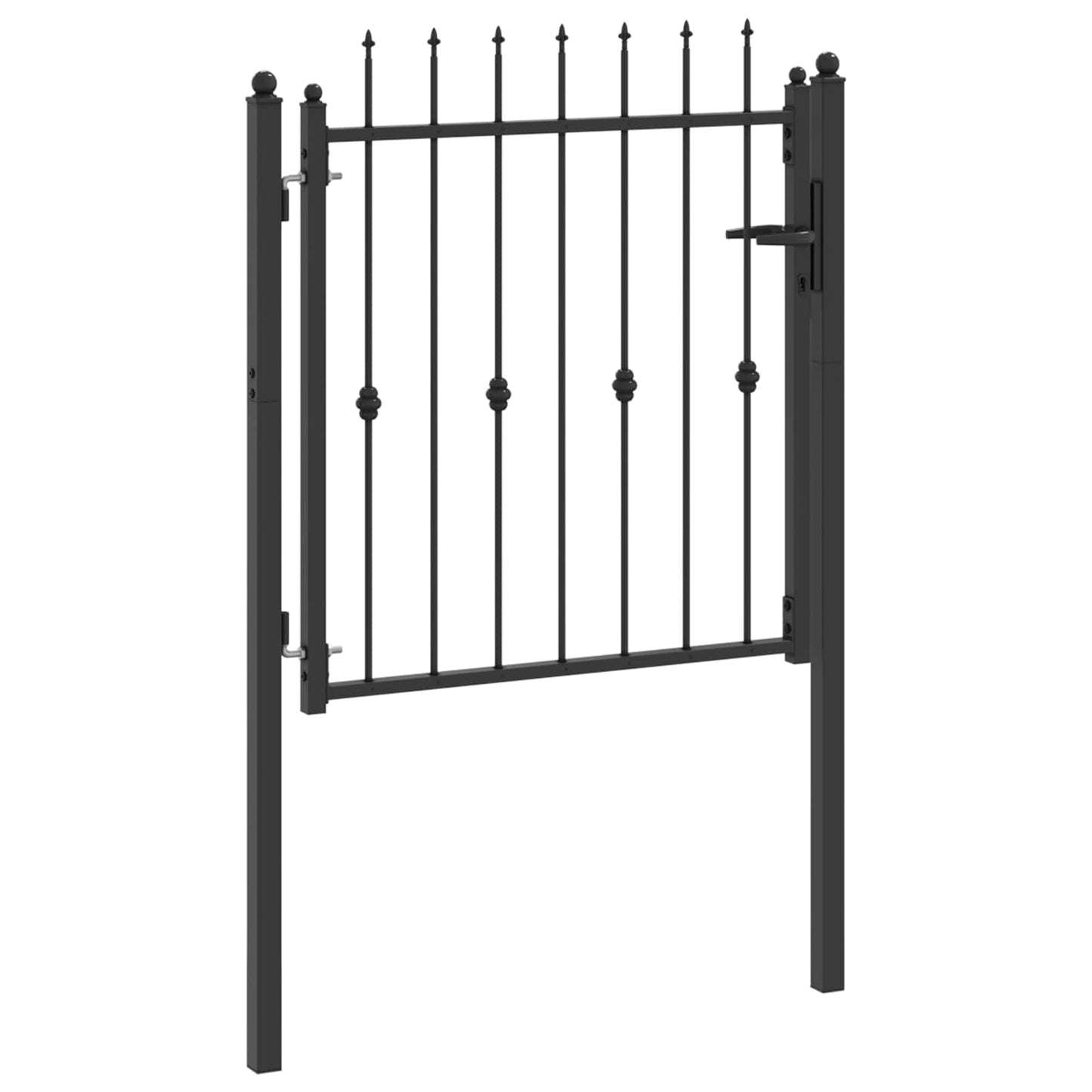 Hegnport ASTEN 100 x 100 cm Metal Sort Låses