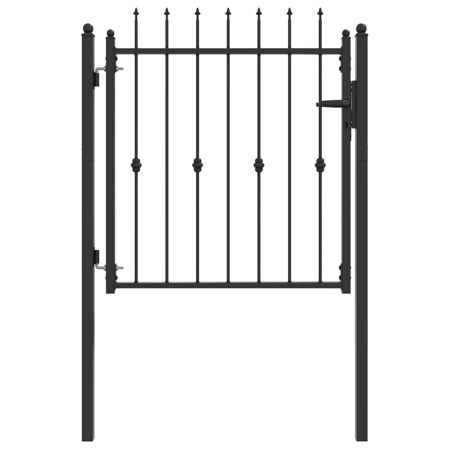Hegnport ASTEN 100 x 100 cm Metal Sort Låses